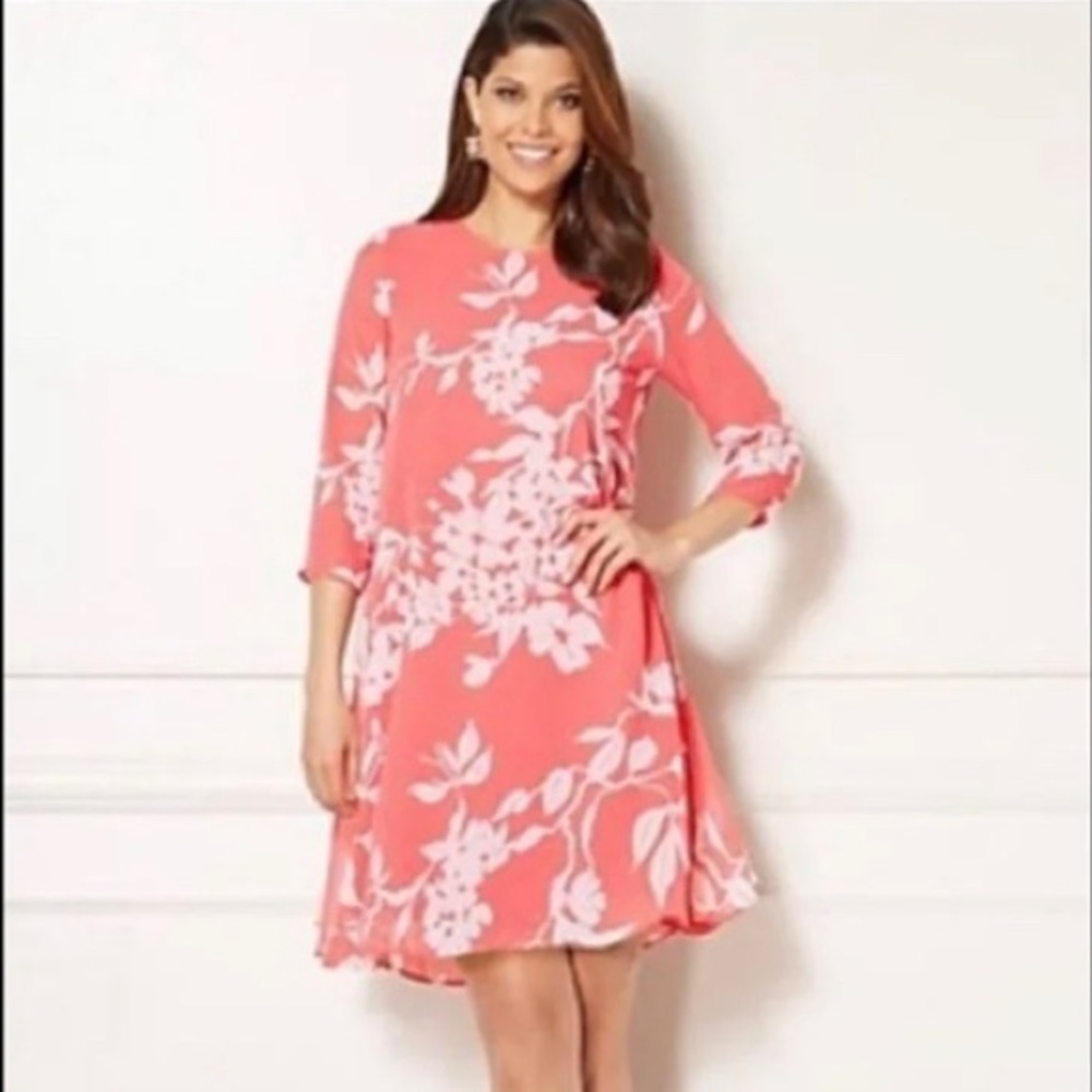 Eva Mendes for New York and Co Coral Floral Dress